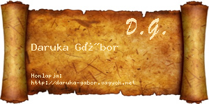 Daruka Gábor névjegykártya