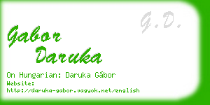 gabor daruka business card